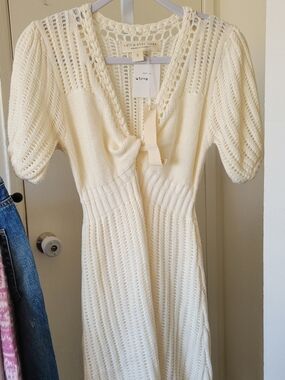 Karine Sweater Dress- Vanilla